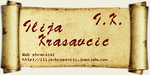 Ilija Krasavčić vizit kartica